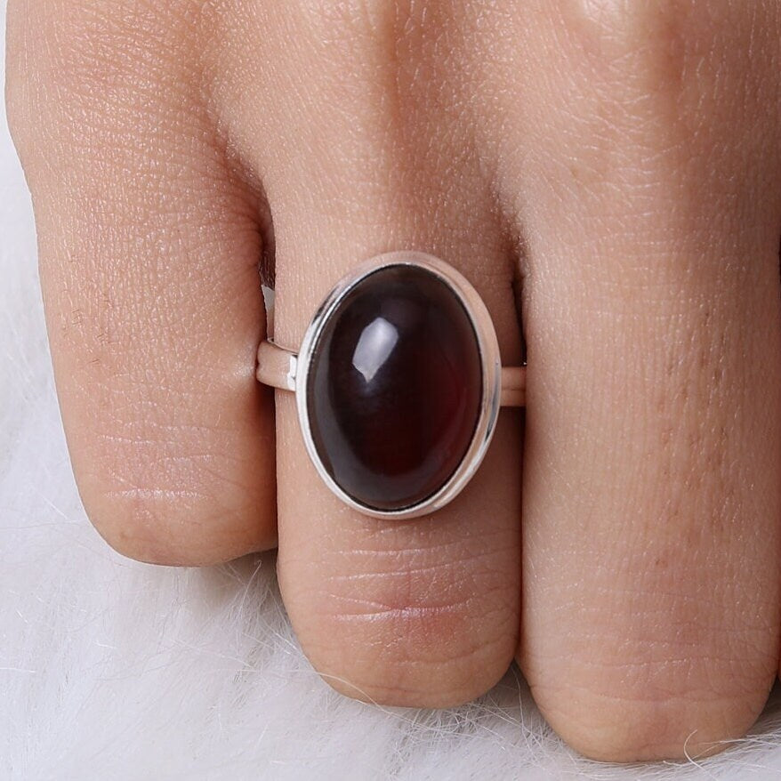 Amber 925 Sterling Silver Ring