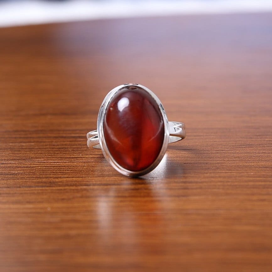 Amber 925 Sterling Silver Ring