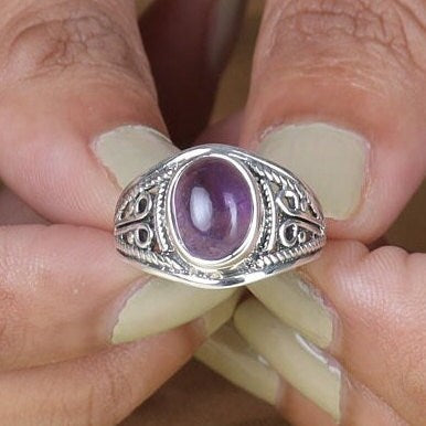 Amethyst 925 Sterling Silver Ring