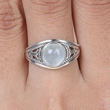 Aquamarine Ring Sterling Silver Ring