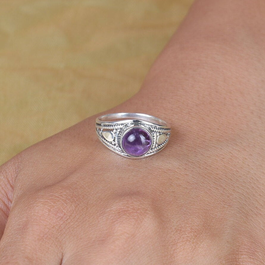 Amethyst Sterling Silver Ring