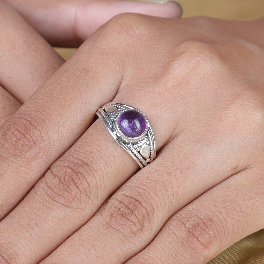 Amethyst Sterling Silver Ring