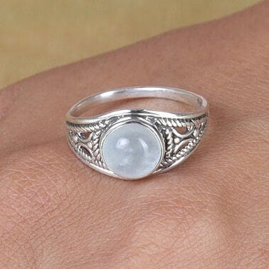 Aquamarine Ring Sterling Silver Ring