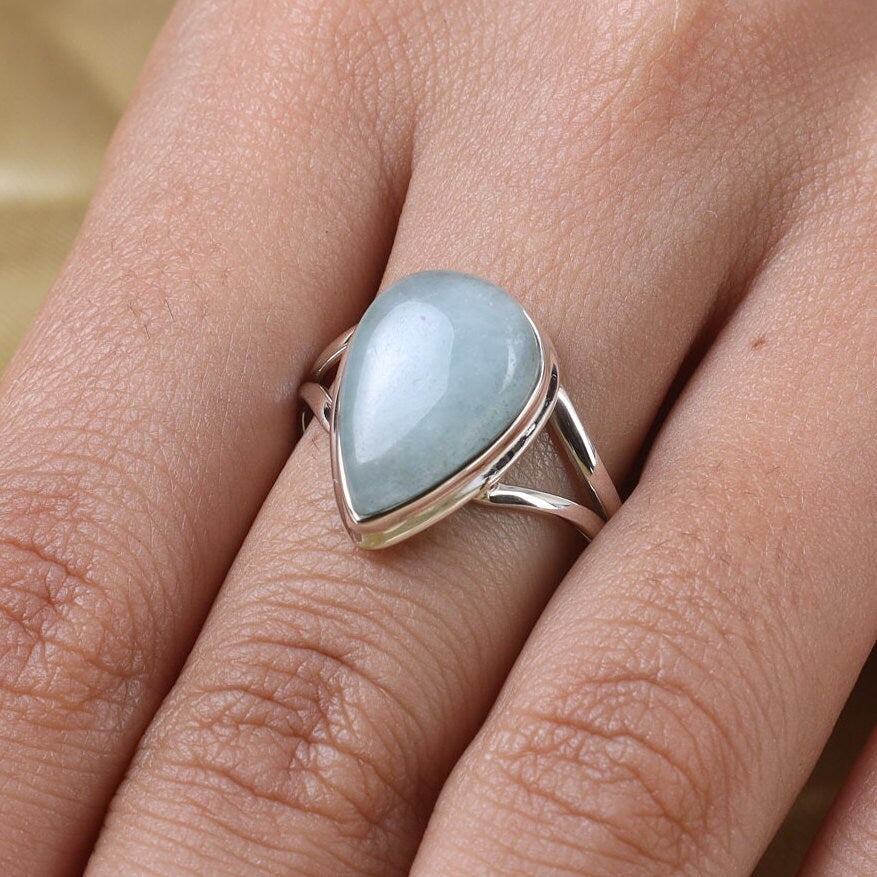 Aquamarine 925 Sterling Silver Ring