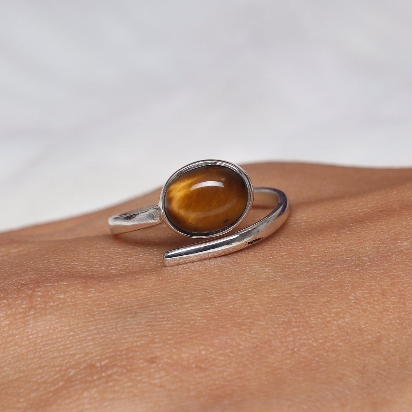 Tiger Eye Sterling Silver Ring