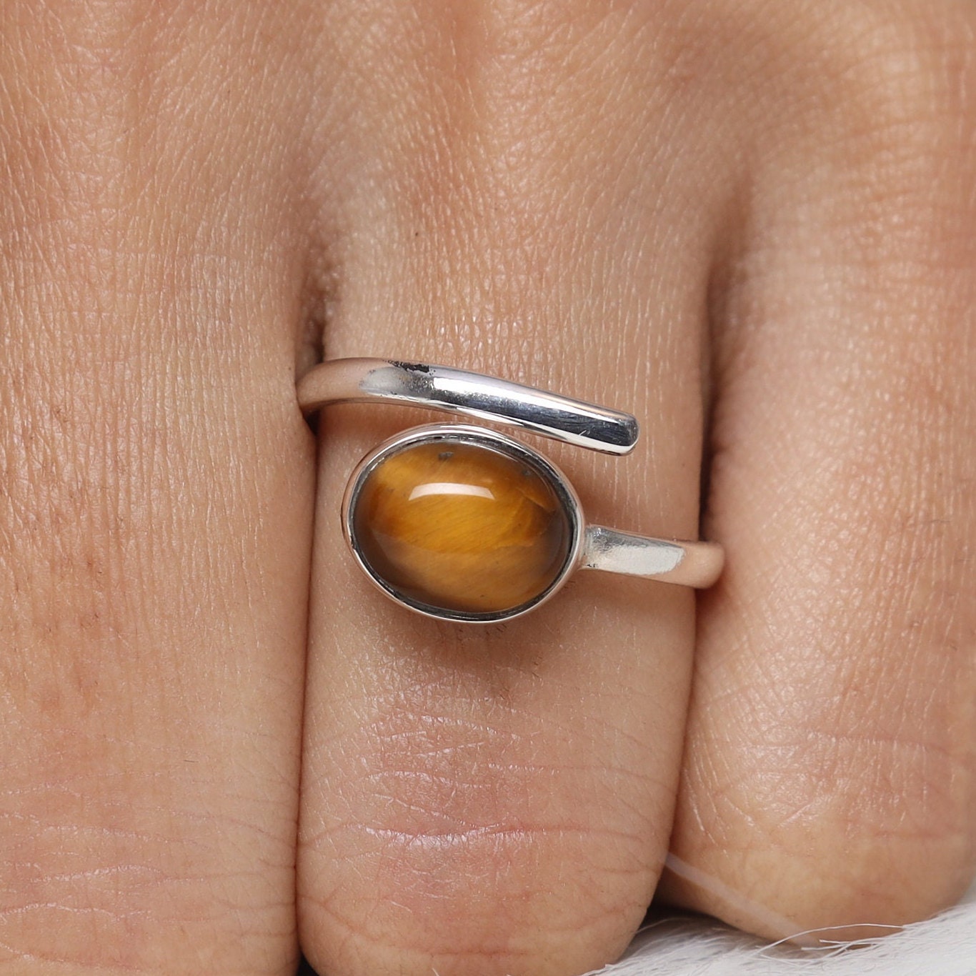 Tiger Eye Sterling Silver Ring