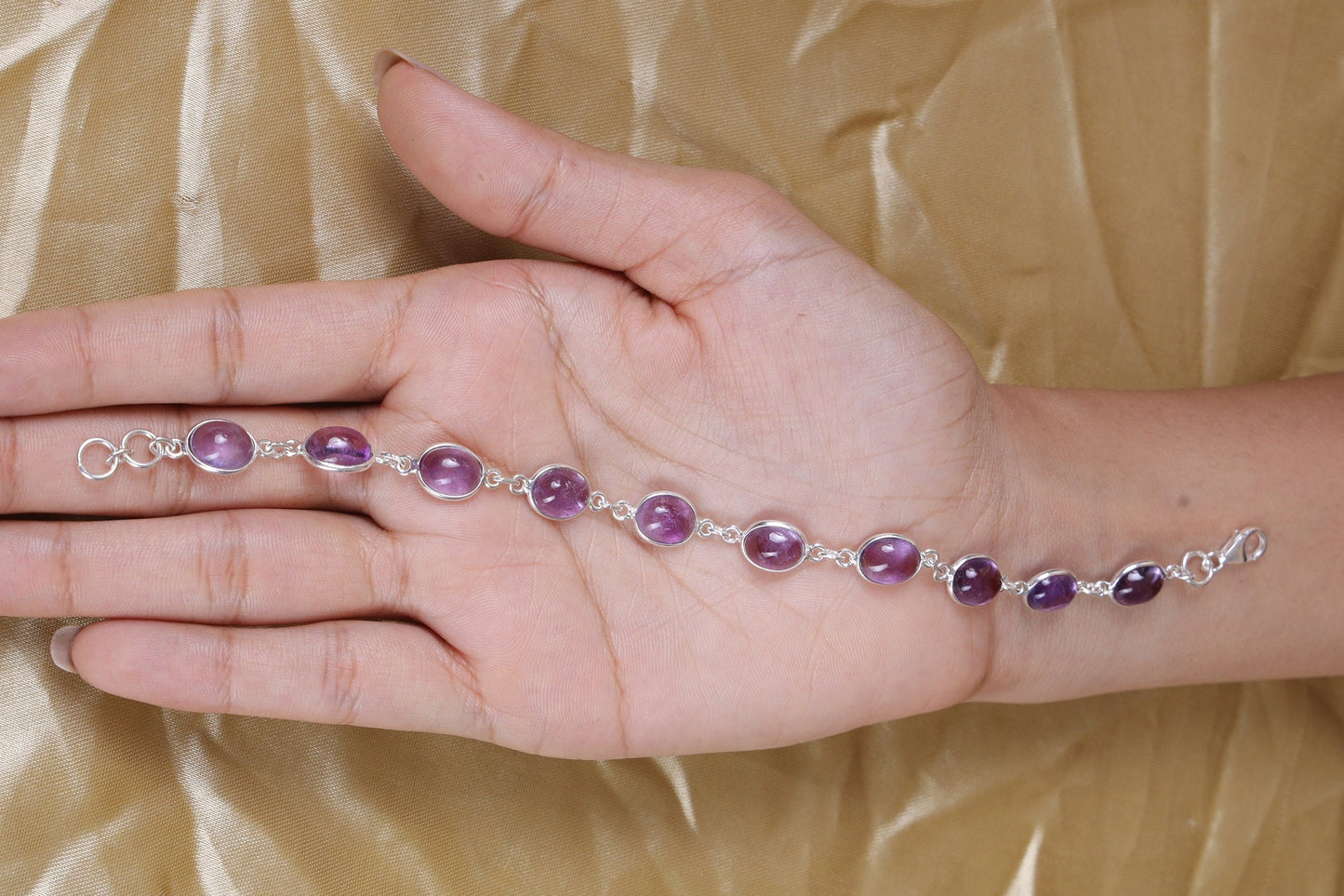 Amethyst Sterling Silver Bracelet