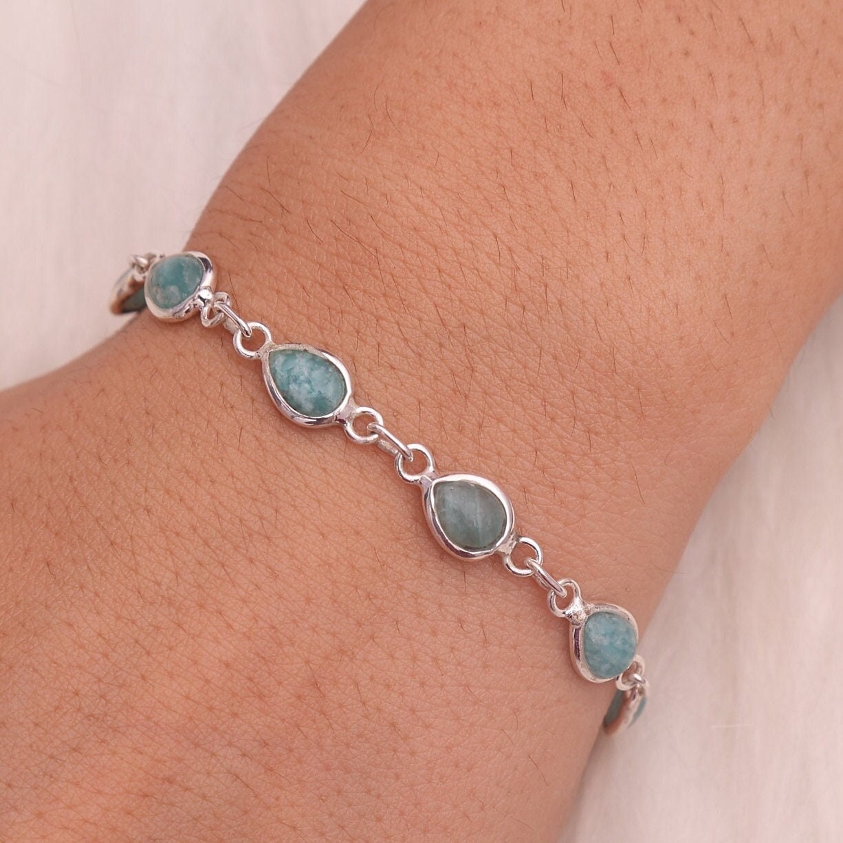 Amazonite Sterling Silver Bracelet