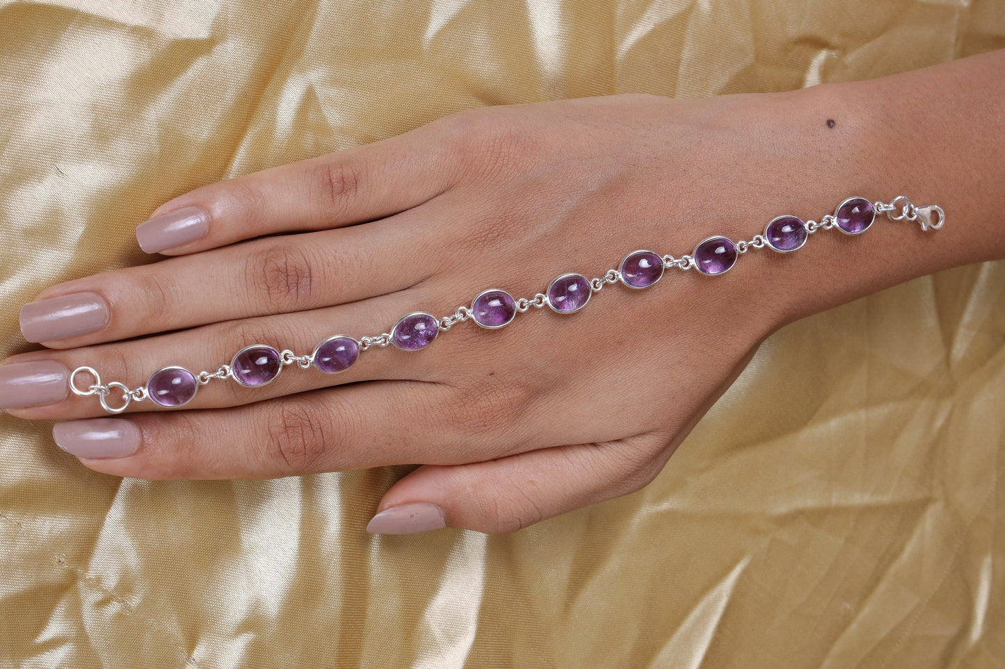 Amethyst Sterling Silver Bracelet