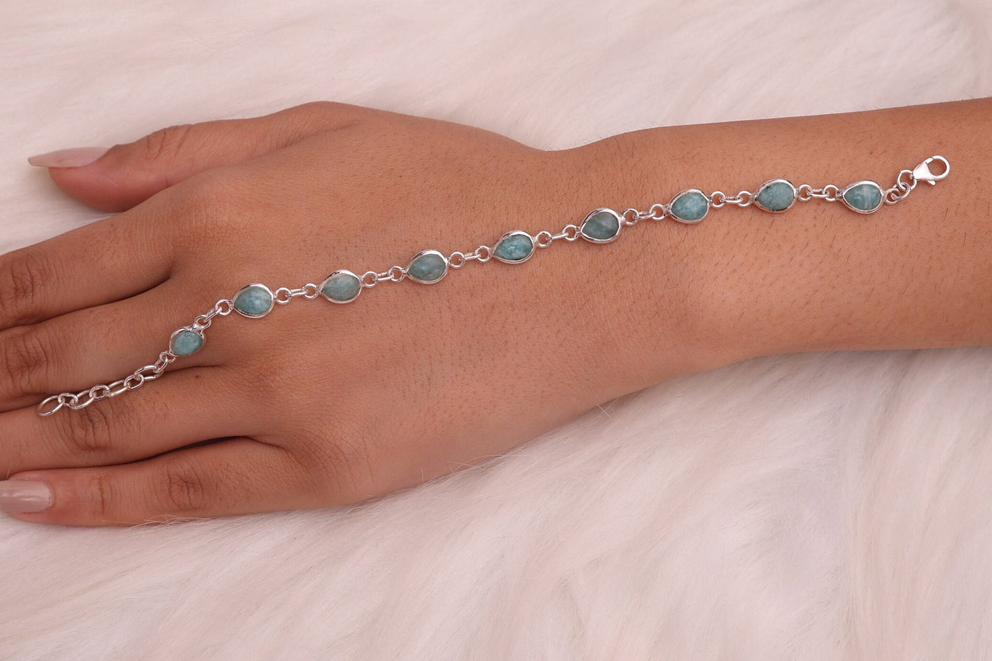 Amazonite Sterling Silver Bracelet