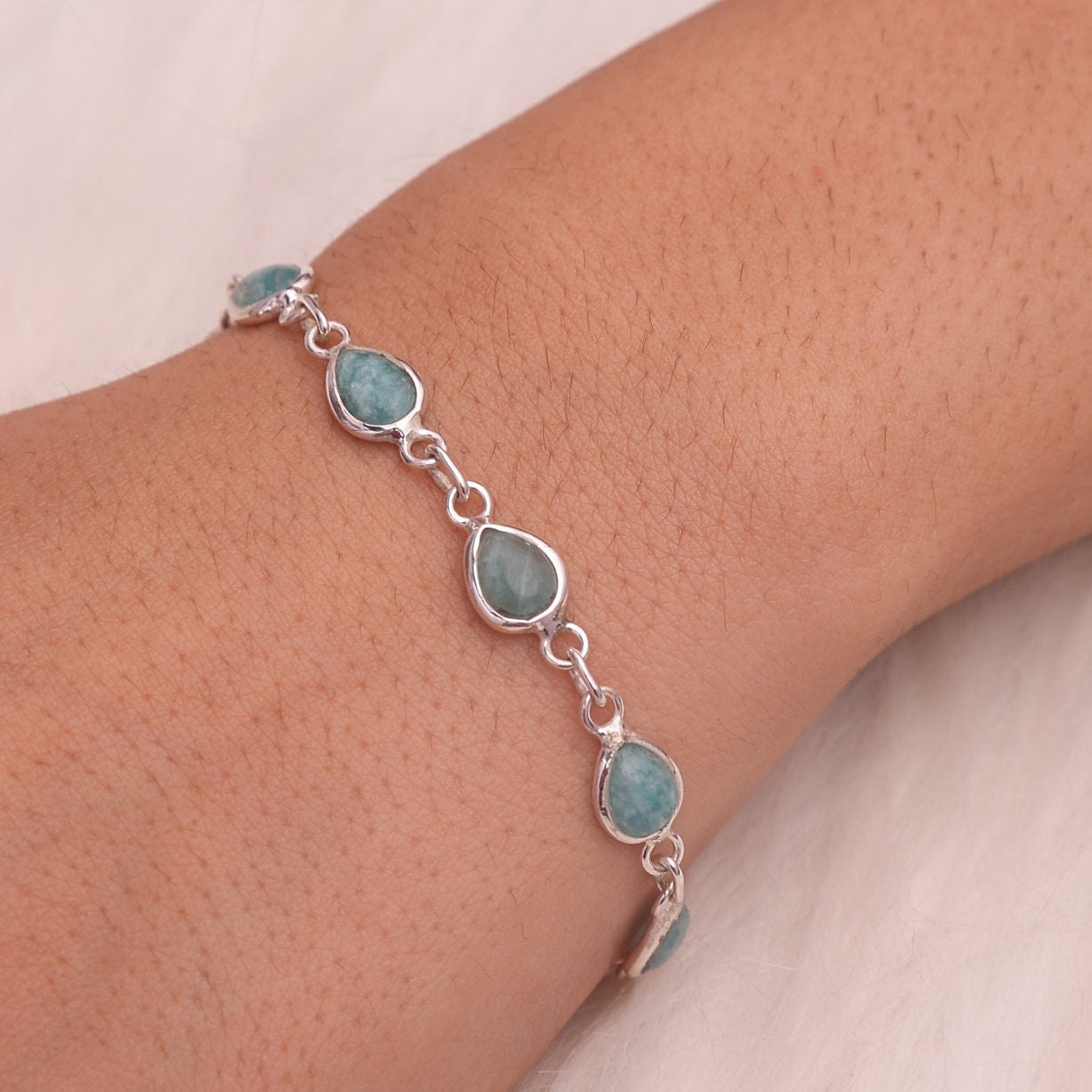 Amazonite Sterling Silver Bracelet