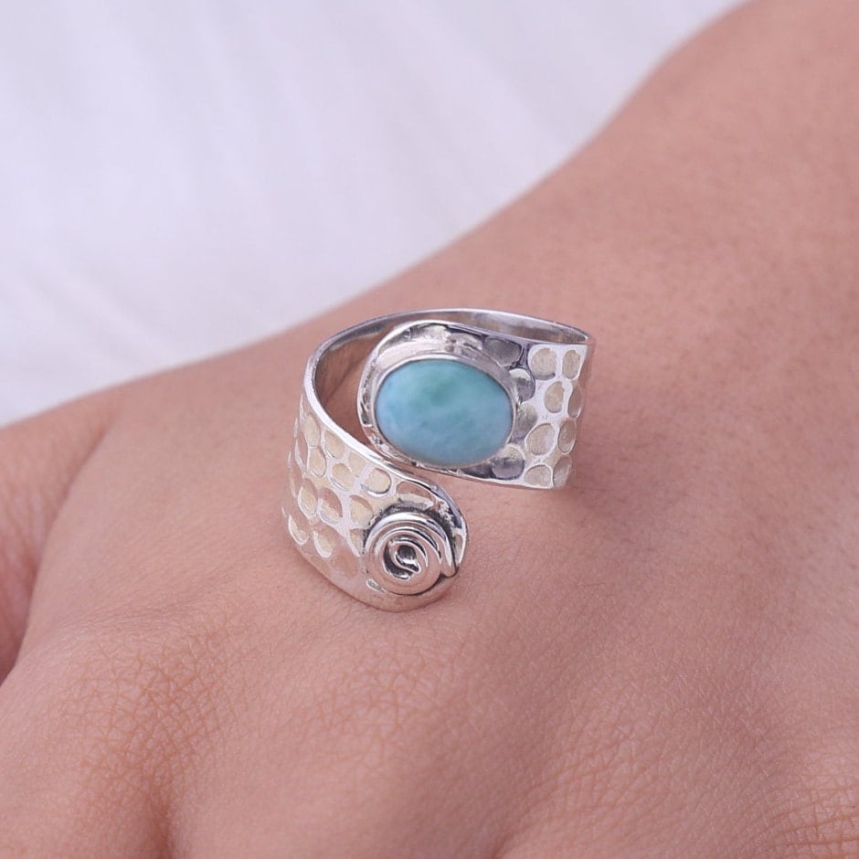 Dominican Larimar Sterling Silver Ring