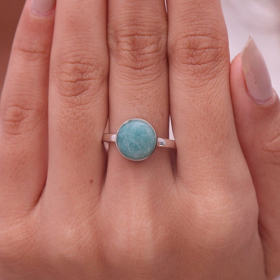 Amazonite Ring Sterling Silver Ring