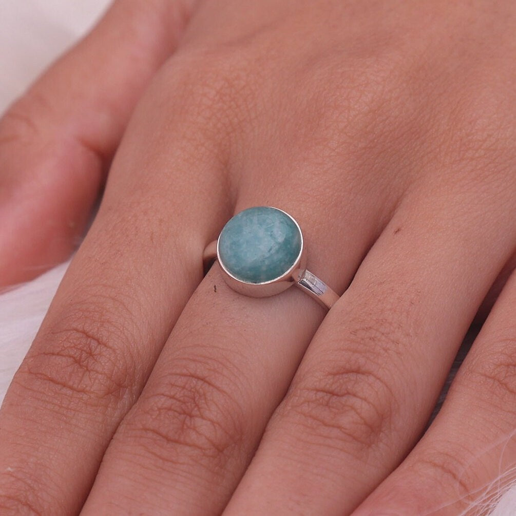 Amazonite Ring Sterling Silver Ring