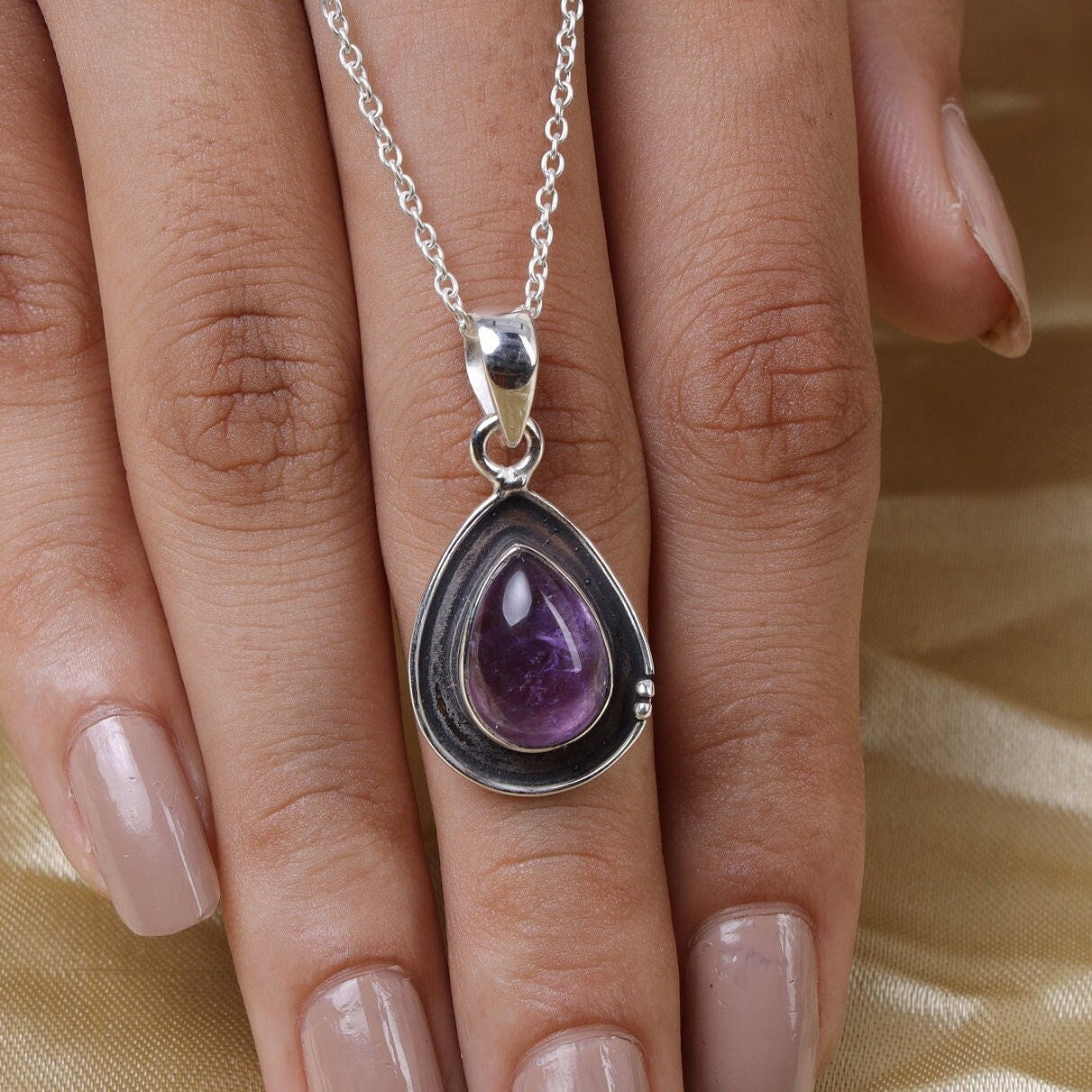 Amethyst Sterling Silver Pendant