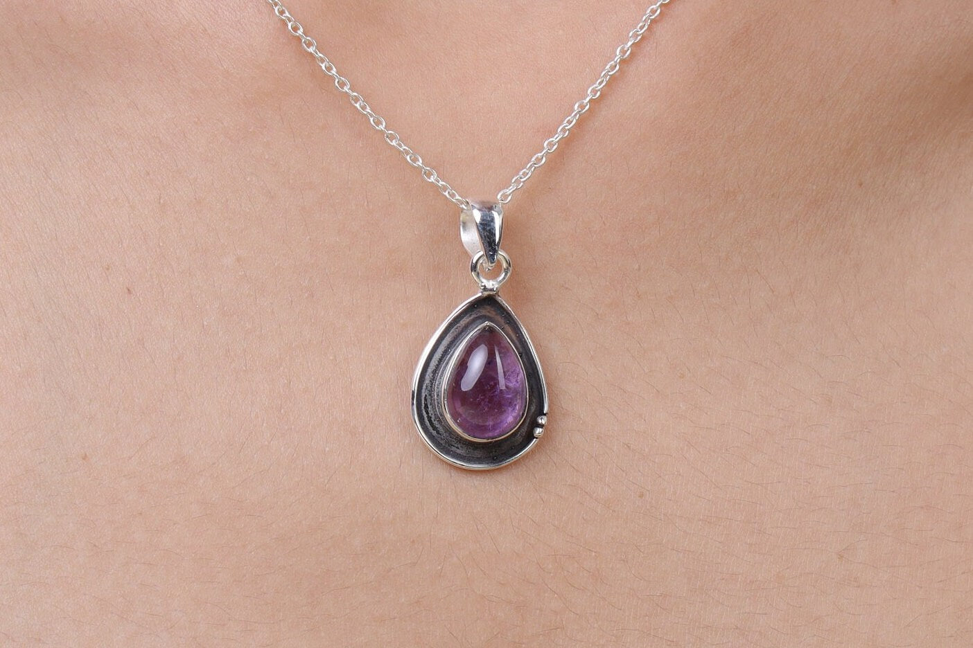 Amethyst Sterling Silver Pendant