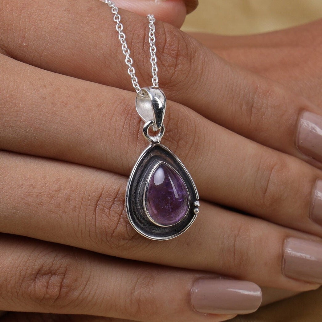 Amethyst Sterling Silver Pendant