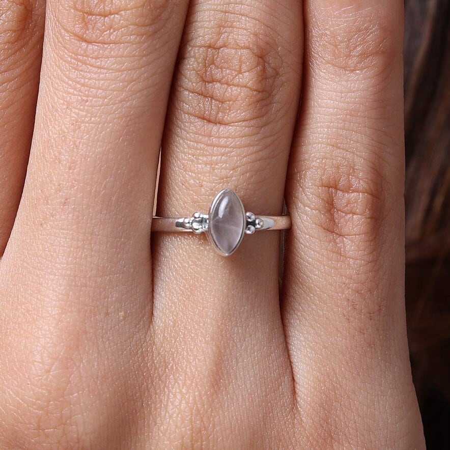 Rose Quartz Sterling Silver Ring