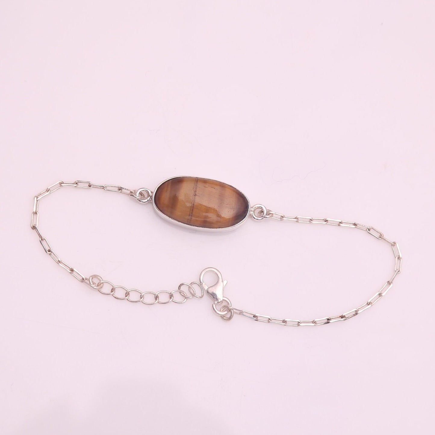 Tiger Eye Sterling Silver Bracelet