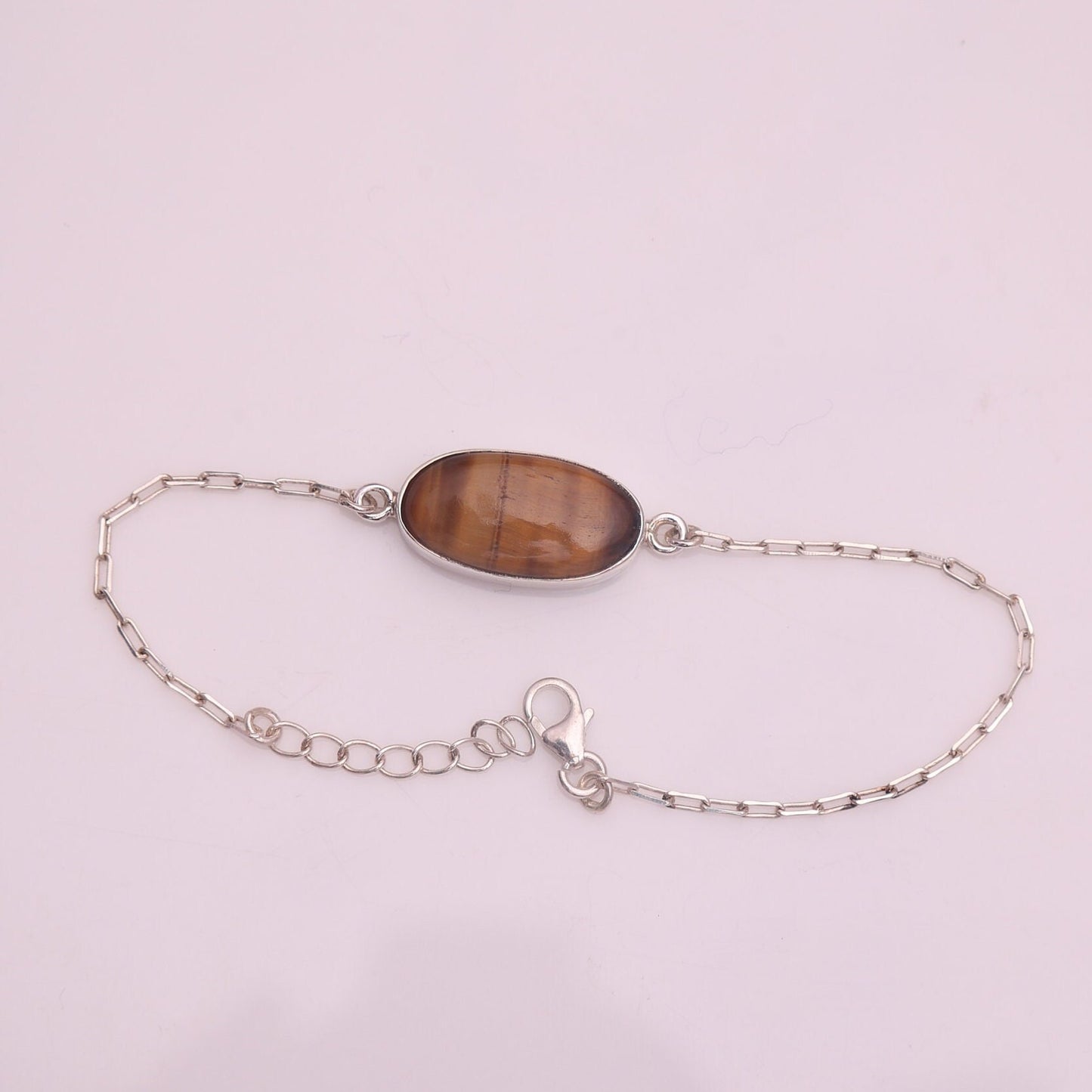 Tiger Eye Sterling Silver Bracelet