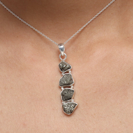 Raw Pyrite Sterling Silver Necklace