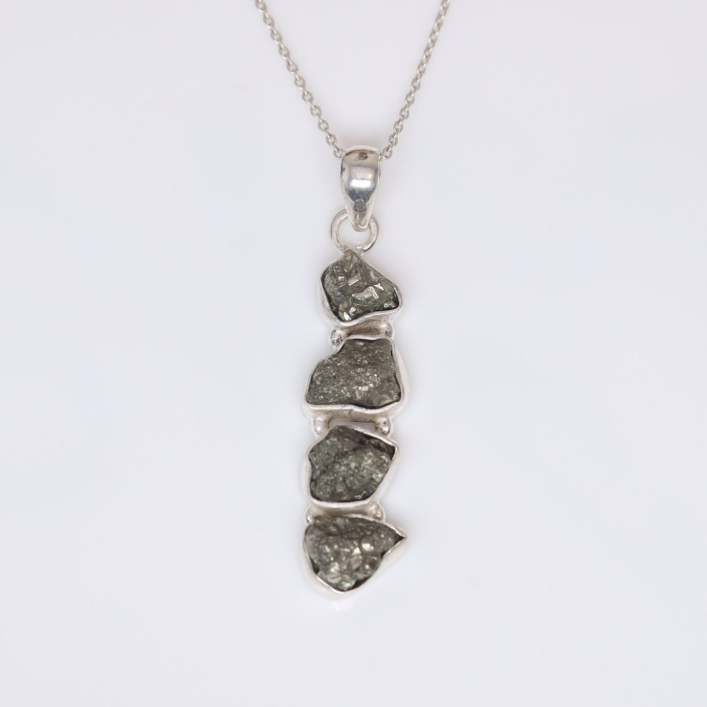 Raw Pyrite Sterling Silver Necklace