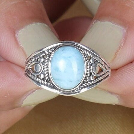 Dominican Larimar Sterling Silver Ring