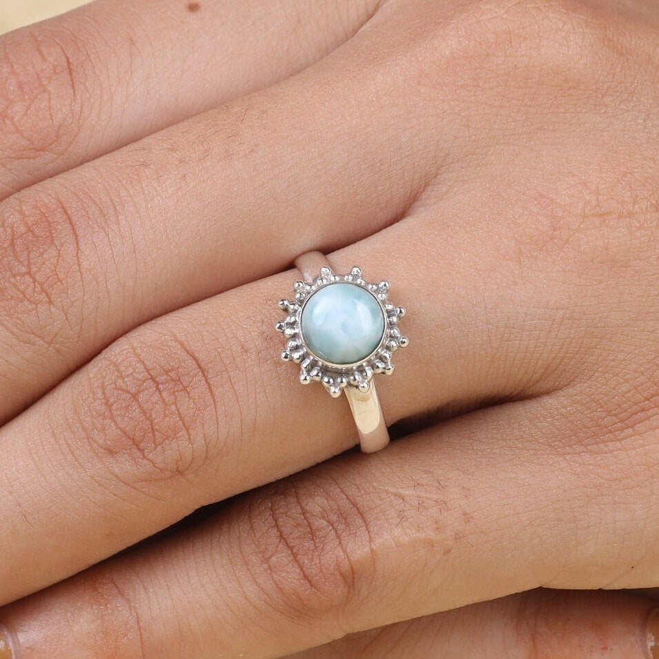 Dominican Larimar Sterling Silver Ring