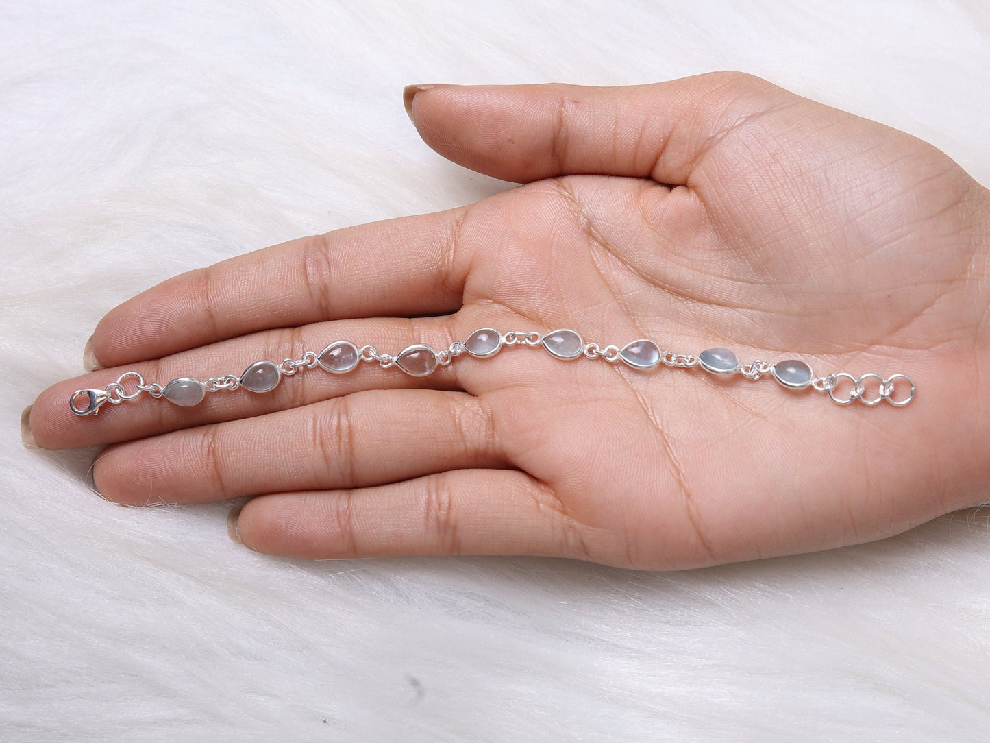 Aquamarine Sterling Silver Bracelet