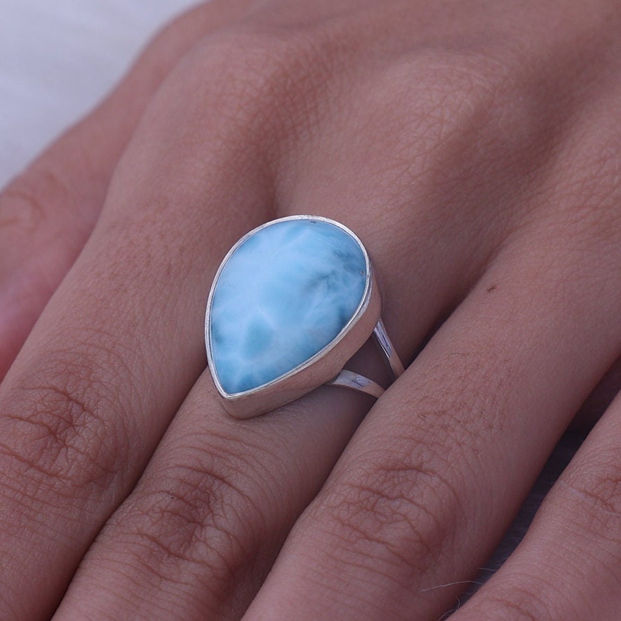 Dominican Larimar Sterling Silver Ring