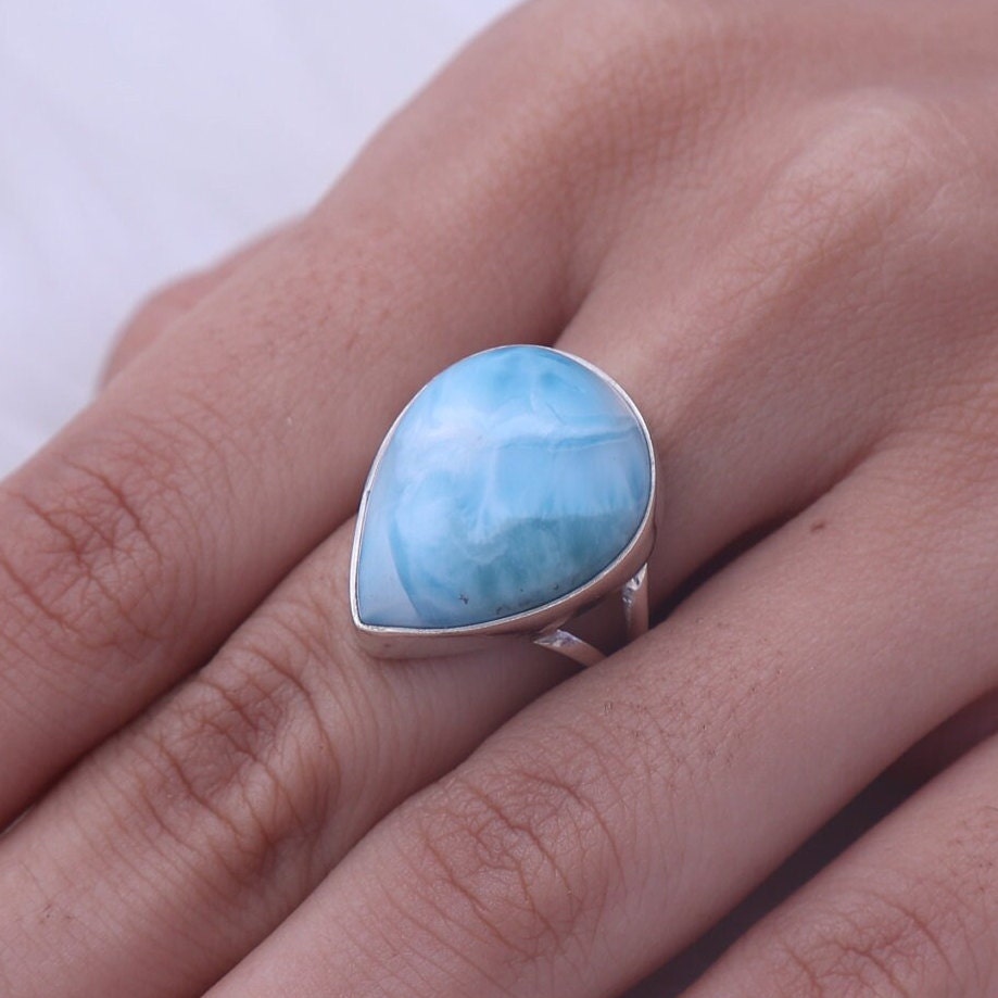 Dominican Larimar Sterling Silver Ring