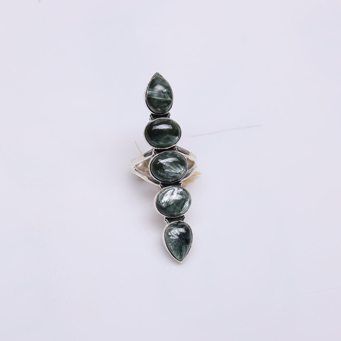 Seraphinite Sterling Silver Ring