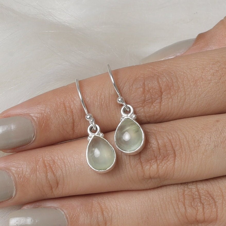 Prehnite Sterling Silver Earrings