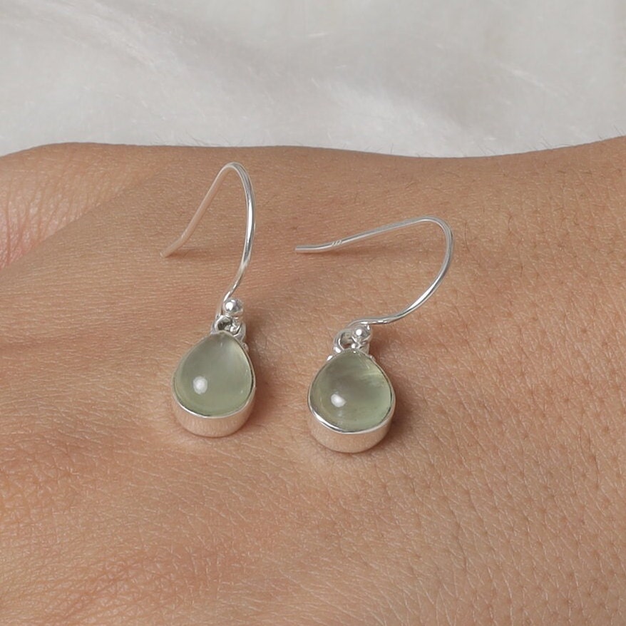 Prehnite Sterling Silver Earrings