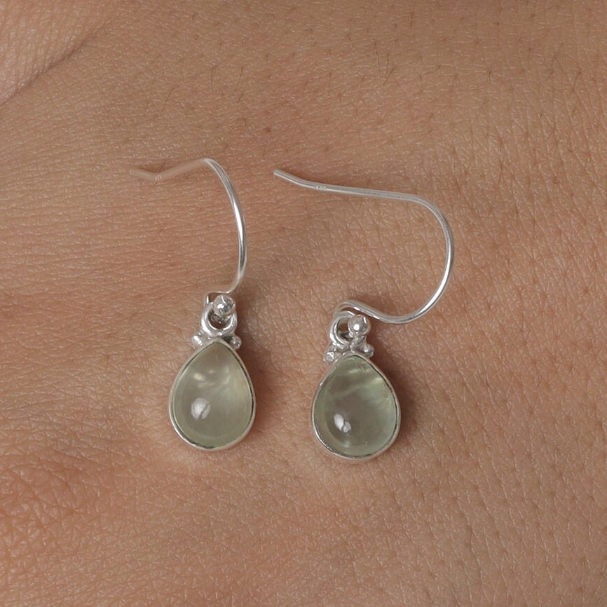 Prehnite Sterling Silver Earrings