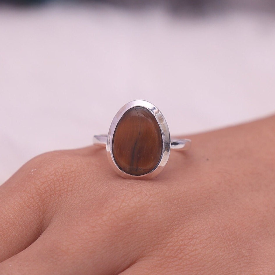 Tiger Eye Sterling Silver Ring