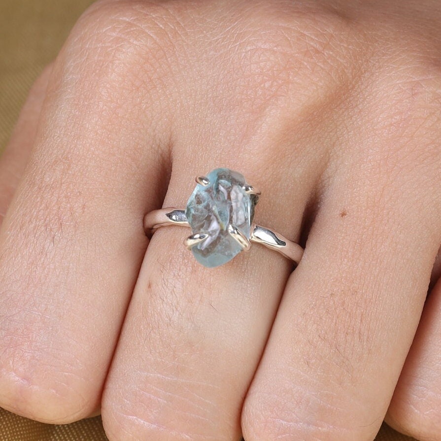 Aquamarine Sterling Silver Ring