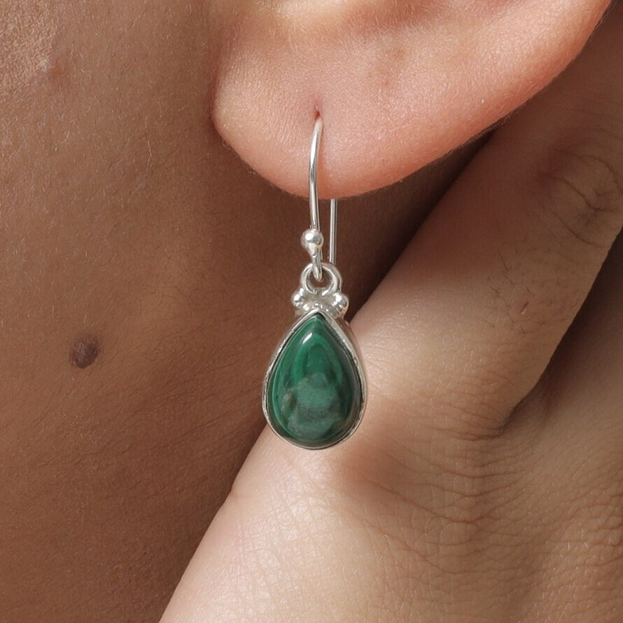 Malachite Sterling Silver Earrings