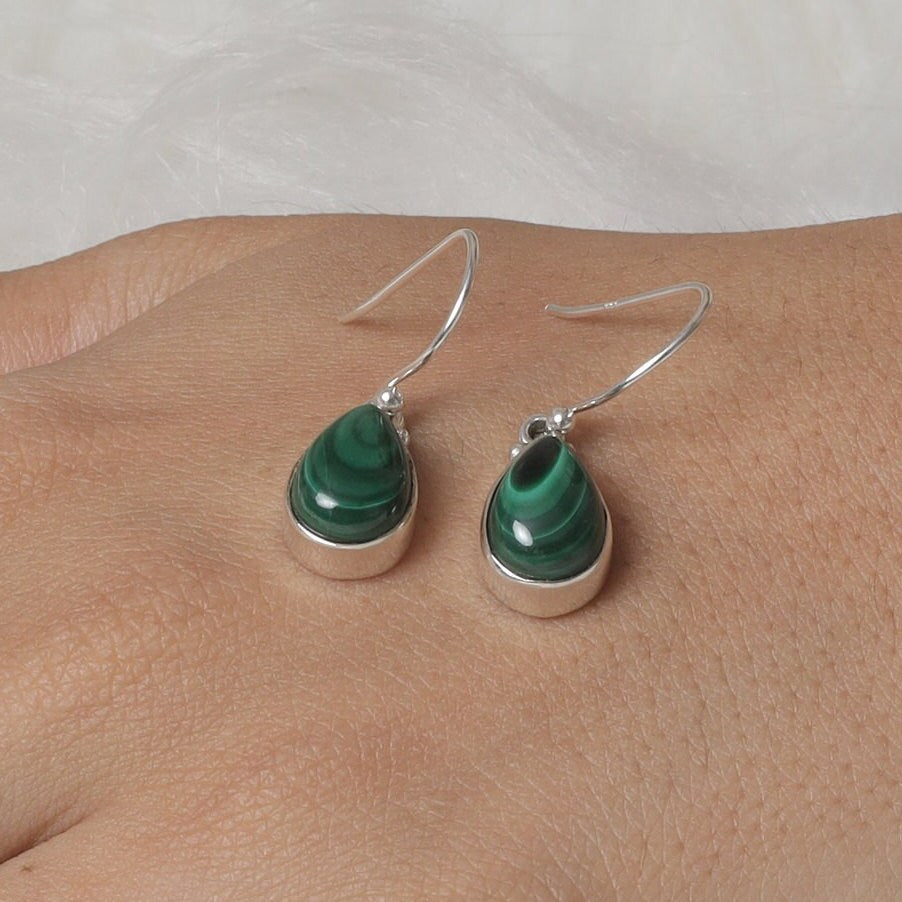 Malachite Sterling Silver Earrings