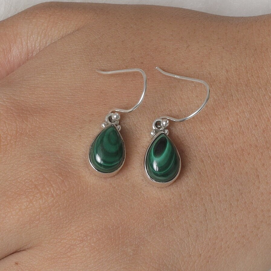 Malachite Sterling Silver Earrings