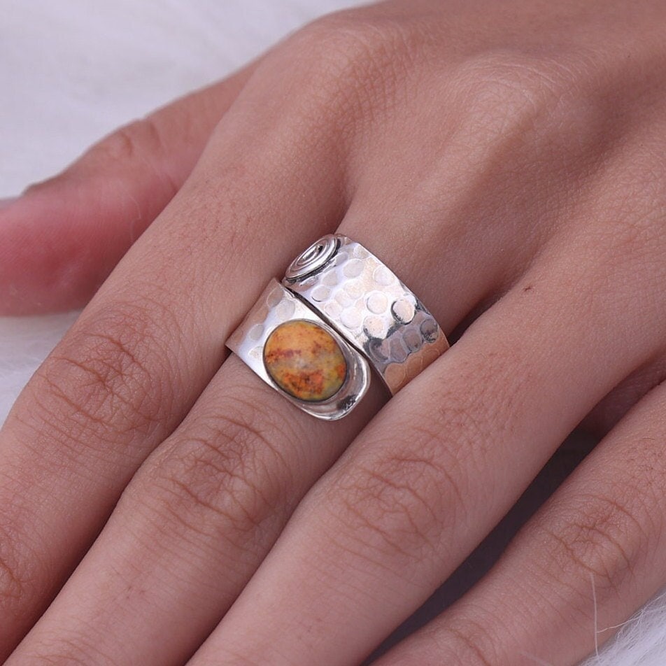 Bumble Bee Jasper 925 Sterling Silver Ring