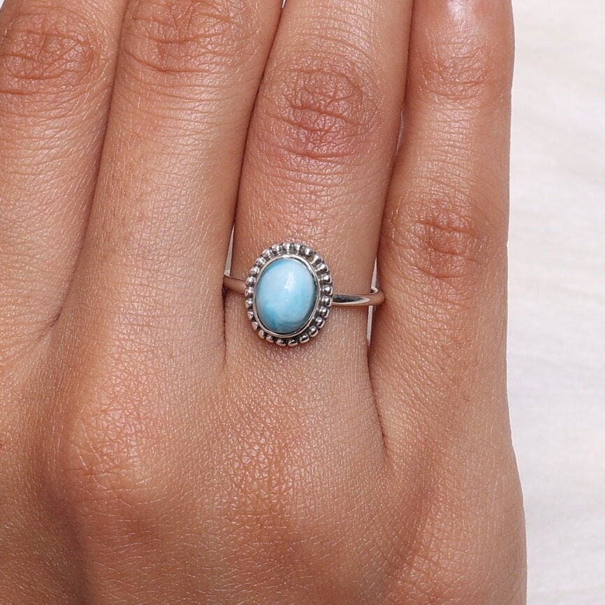 Dominican Larimar Sterling Silver Ring