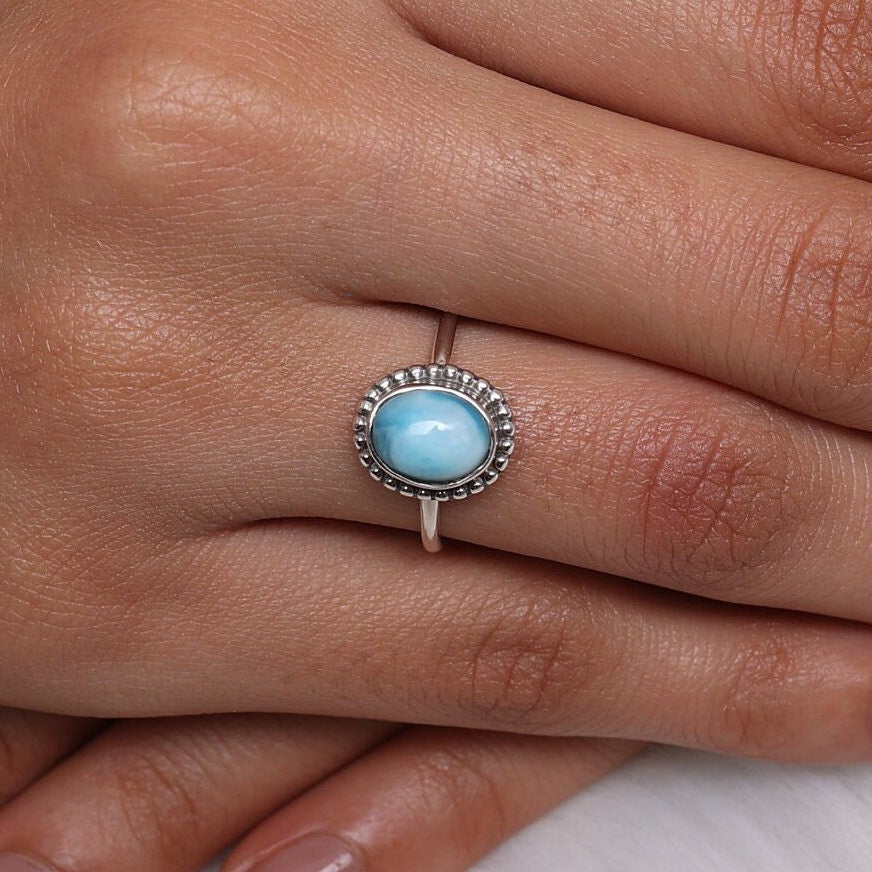 Dominican Larimar Sterling Silver Ring