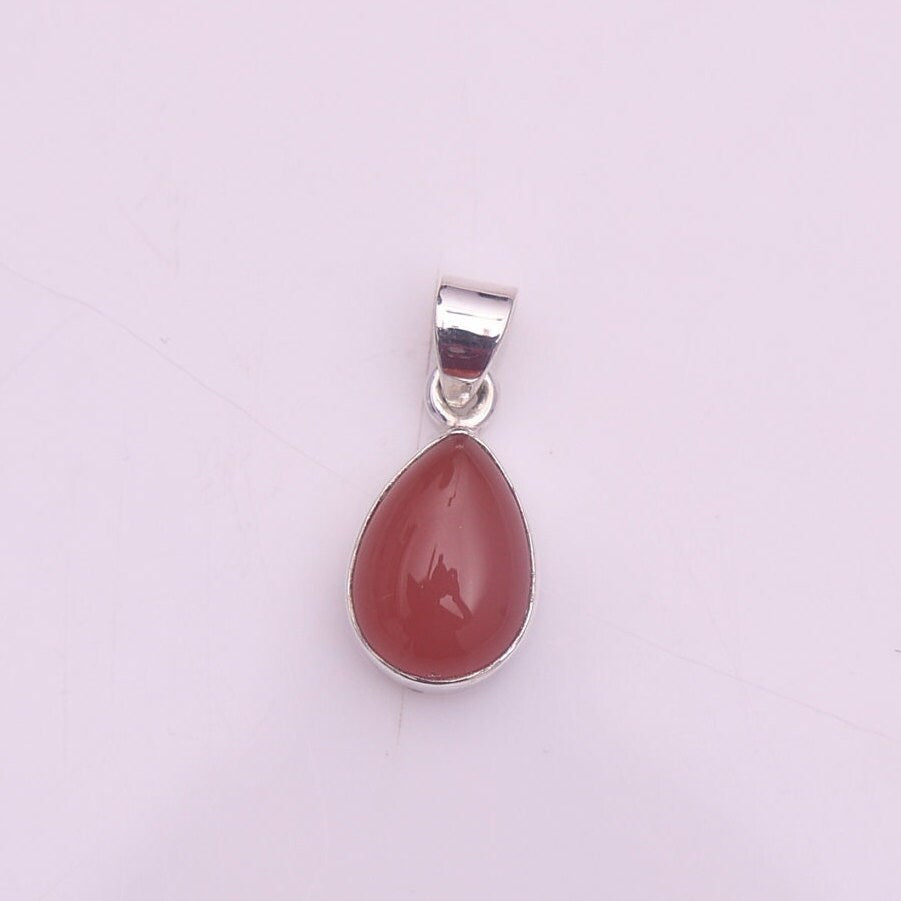 Carnelian Sterling Silver Pendant