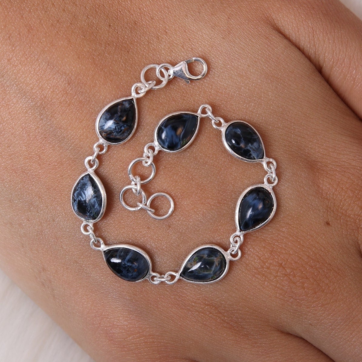 Pietersite Sterling Silver Bracelet