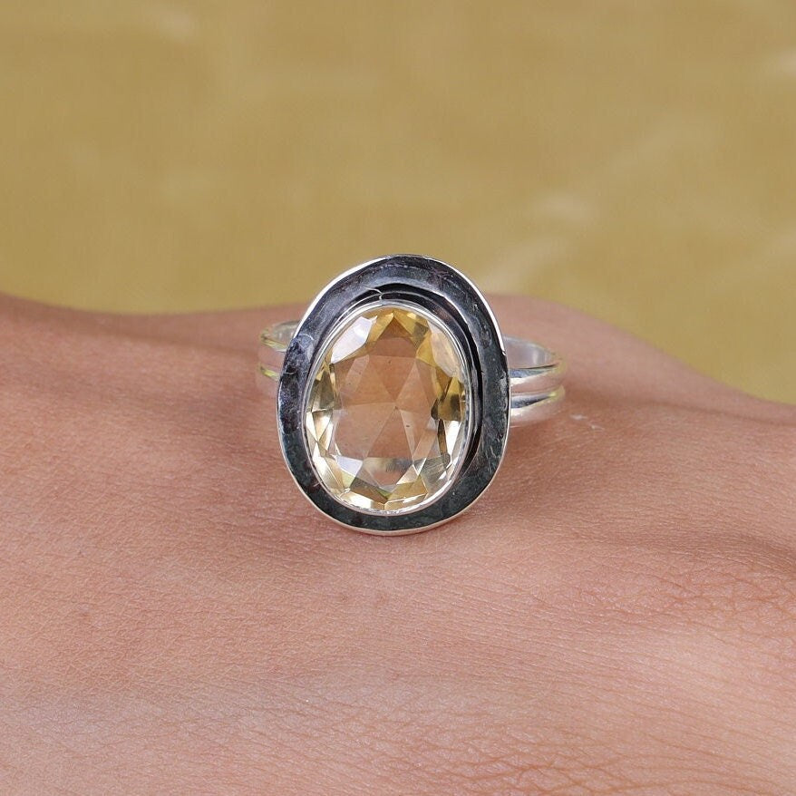 Citrine Sterling Silver Ring