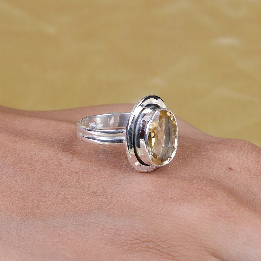 Citrine Sterling Silver Ring