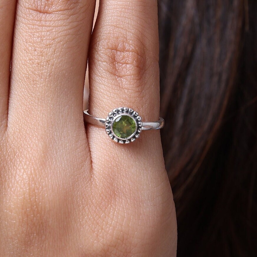 Peridot Sterling Silver Ring