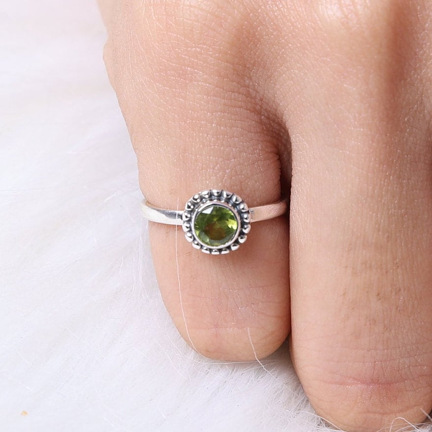 Peridot Sterling Silver Ring