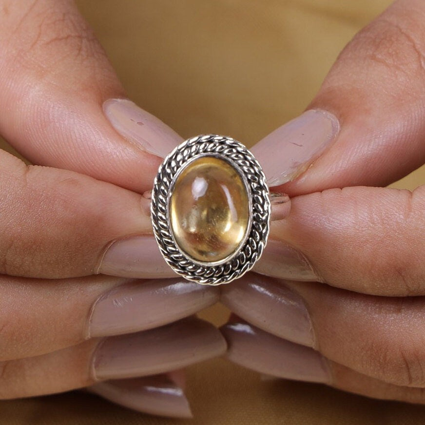 Citrine Sterling Silver Ring